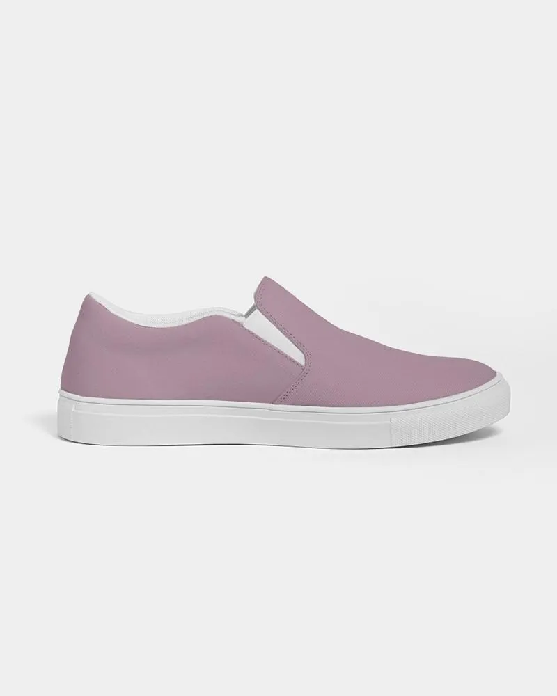 Shaded Pale Pastel Magenta Brown Slip-On Canvas Sneakers | Women's | C0M30Y0K30