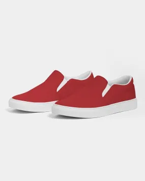 Shaded Red Slip-On Canvas Sneakers | Women's | C0M100Y100K30