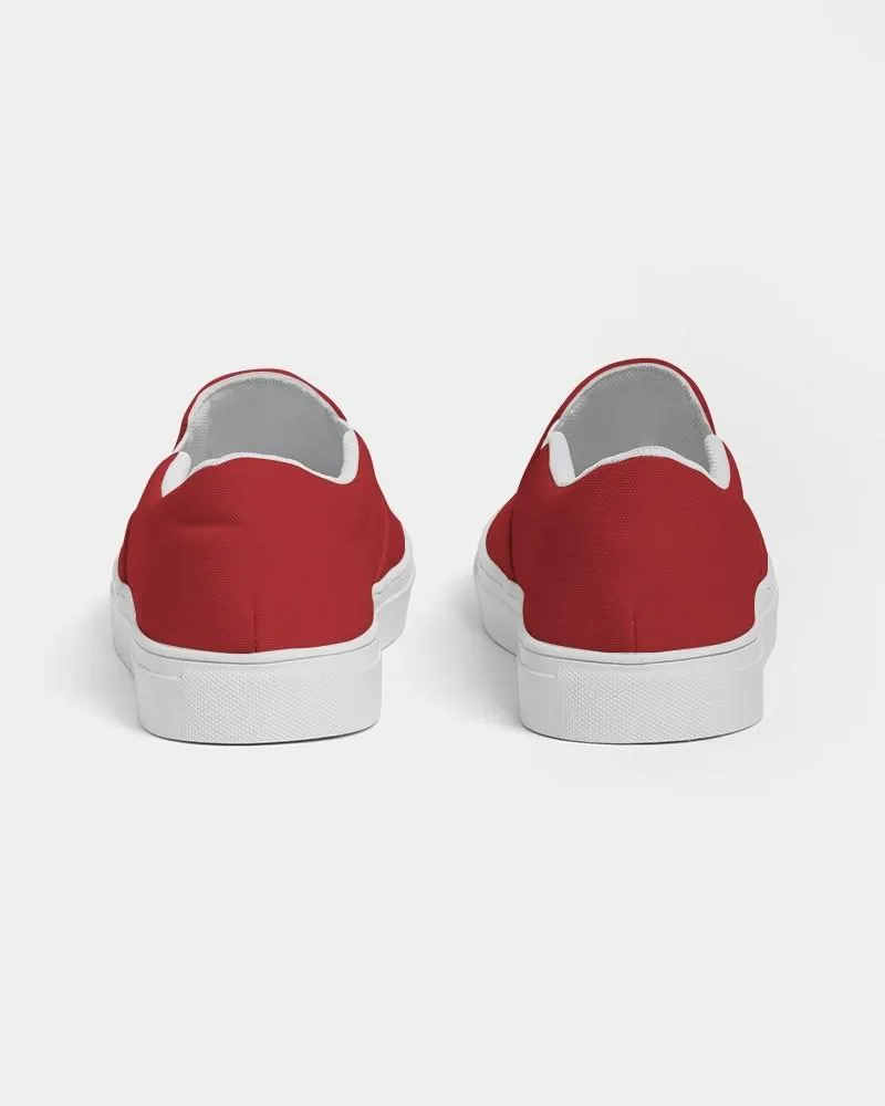 Shaded Red Slip-On Canvas Sneakers | Women's | C0M100Y100K30