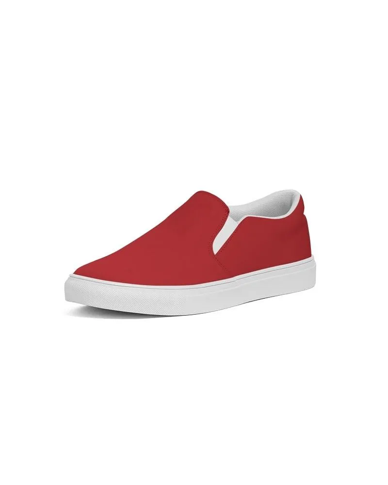 Shaded Red Slip-On Canvas Sneakers | Women's | C0M100Y100K30