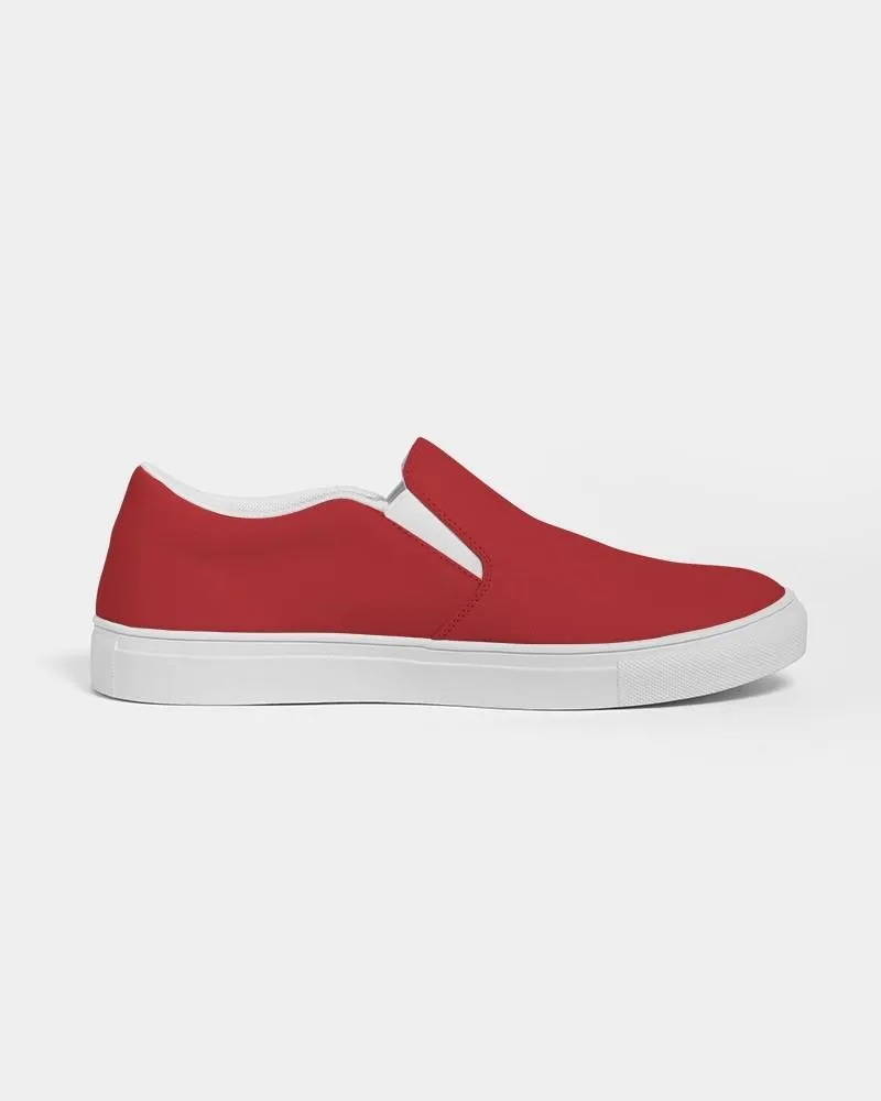 Shaded Red Slip-On Canvas Sneakers | Women's | C0M100Y100K30