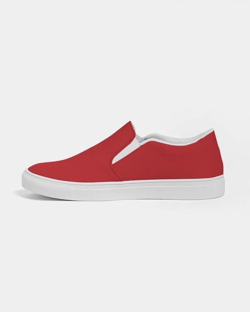 Shaded Red Slip-On Canvas Sneakers | Women's | C0M100Y100K30