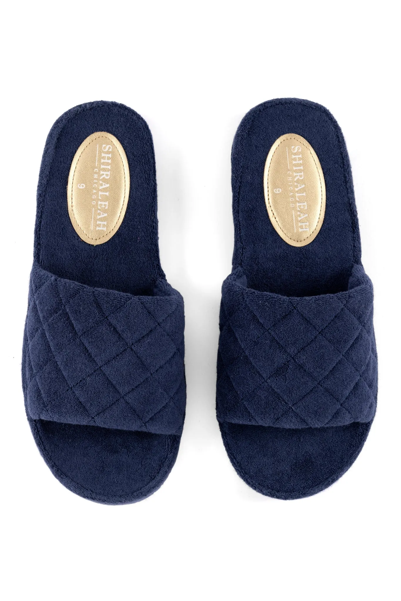 Shiraleah Sol Terry Pool Slides, Navy - FINAL SALE ONLY