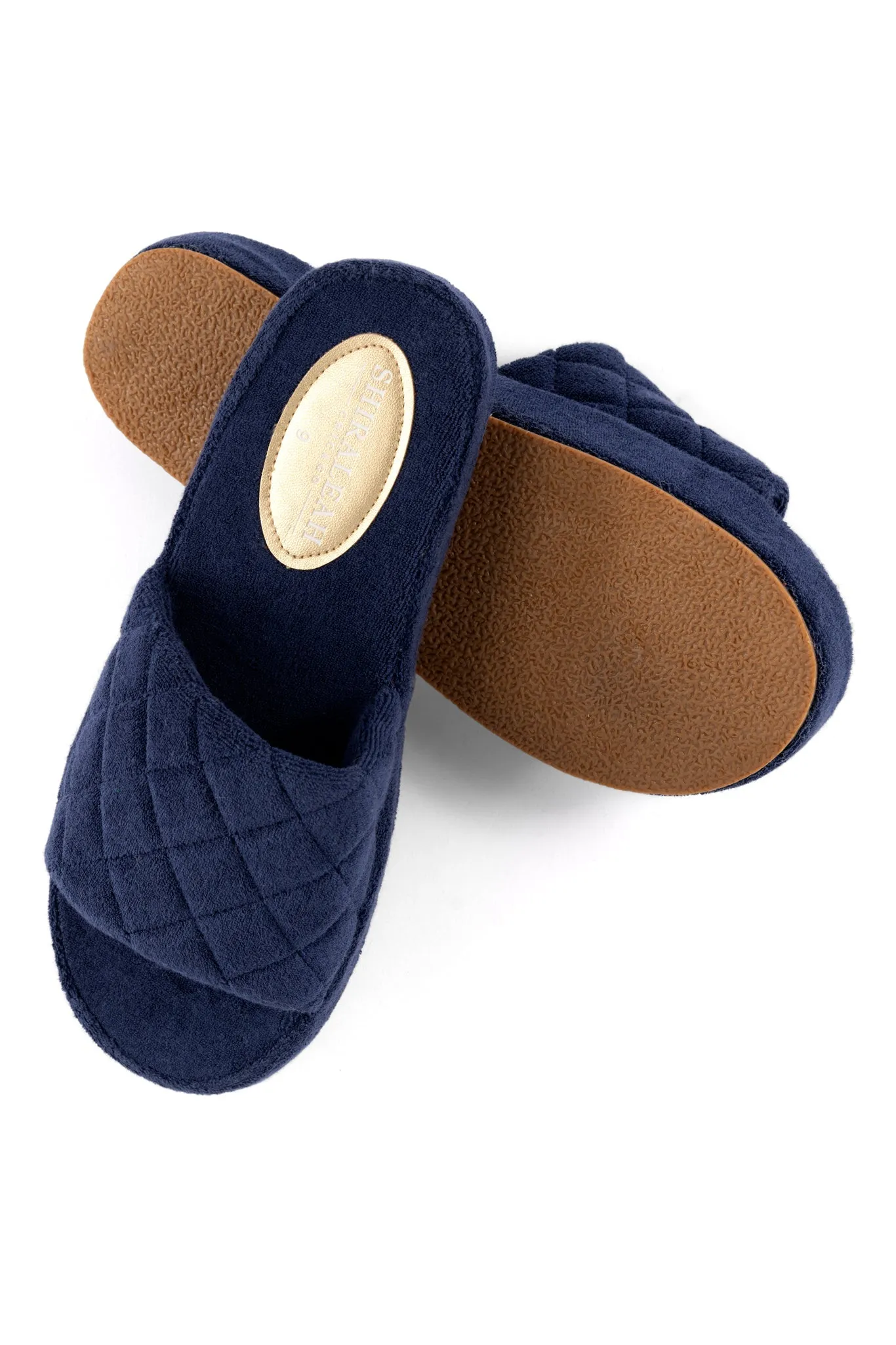 Shiraleah Sol Terry Pool Slides, Navy - FINAL SALE ONLY