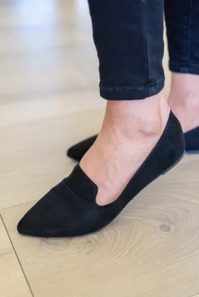 So Classic Suede Flats In Black