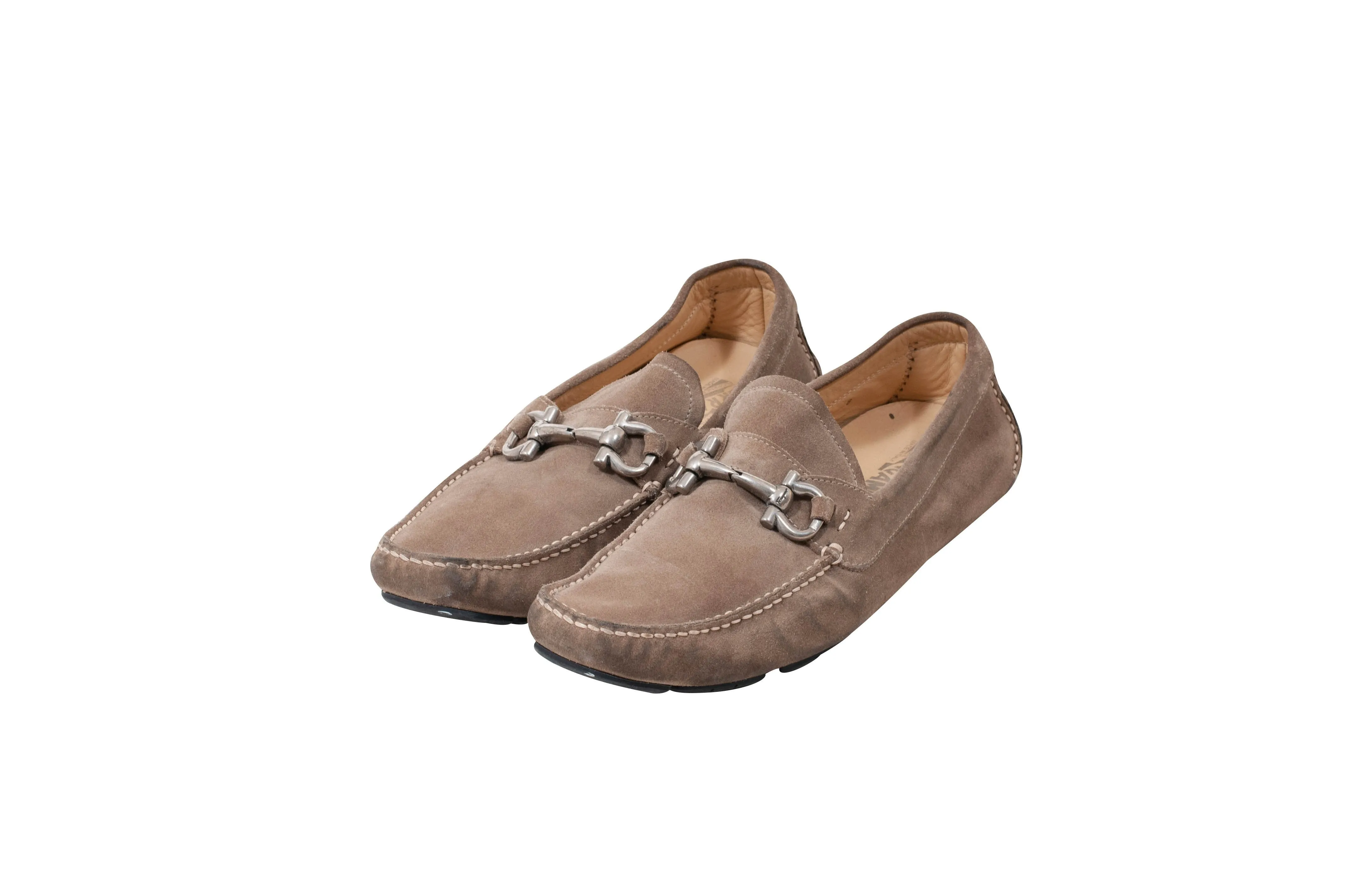 Suede Gancini Driver Moccasin