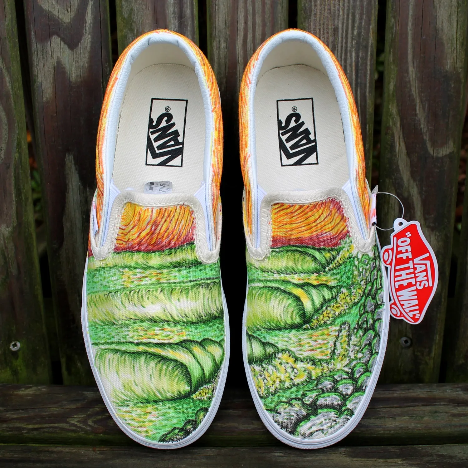 Surf Break custom Vans Slip On Sneakers