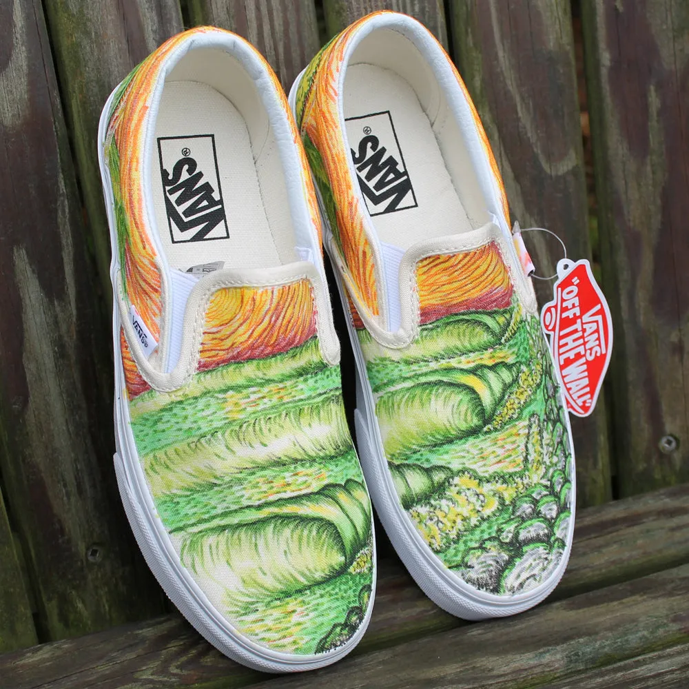 Surf Break custom Vans Slip On Sneakers