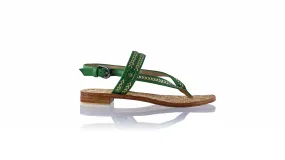 Timika 20mm Flat - Dark Green & Gold