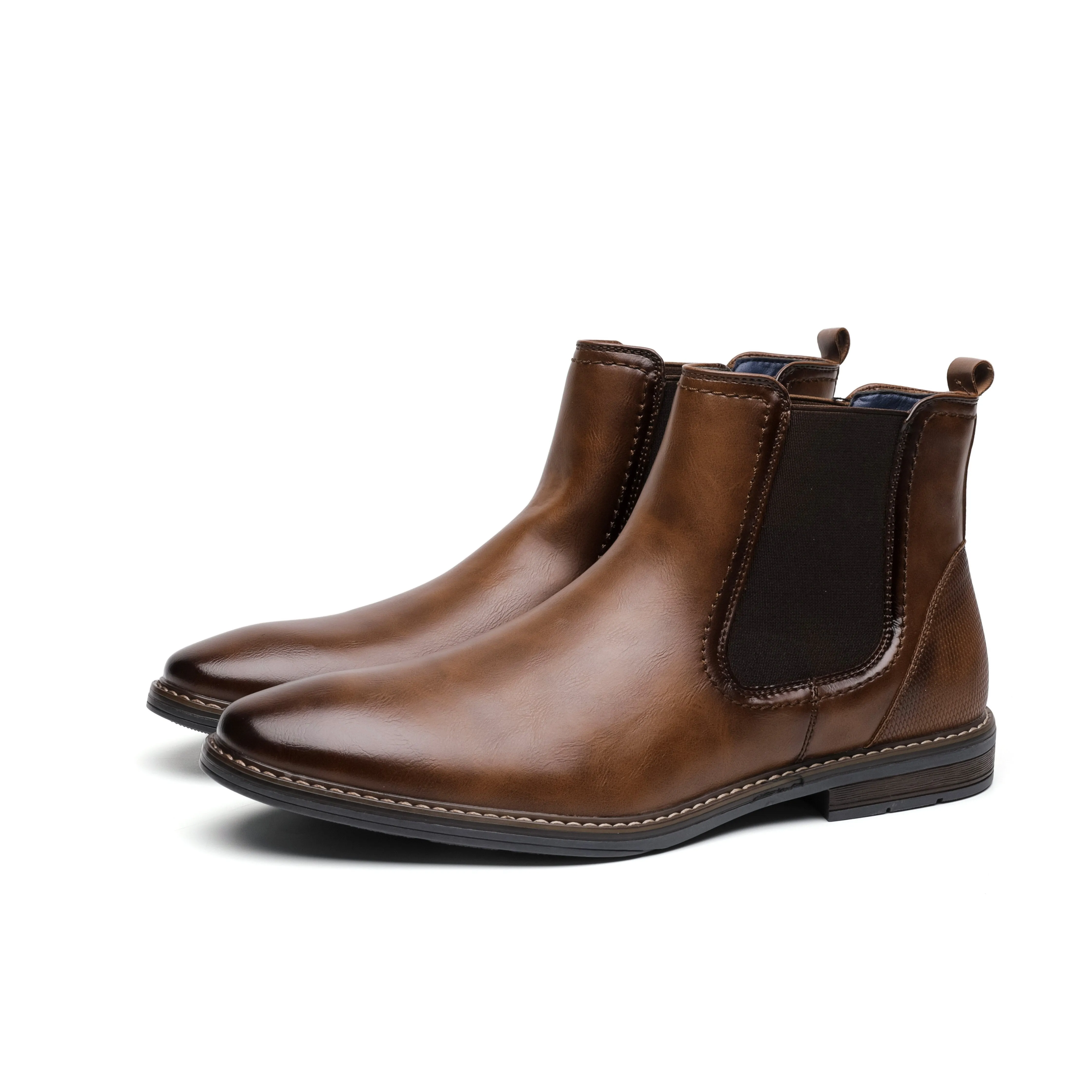 West Louis™ Designer Leather Comfortable Slip-On Chelsea Boots